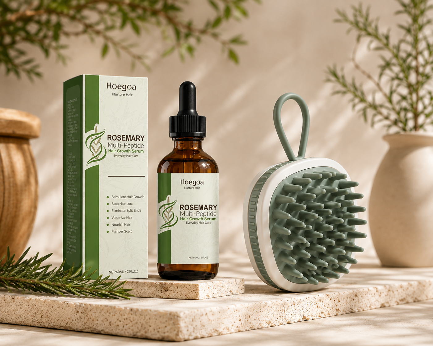 RootRise Complete Scalp Care Set — Serum + Massager