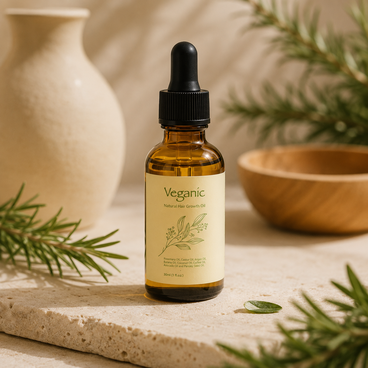 Rosemary & 11 Natural Oils Serum for Thicker, Fuller Hair